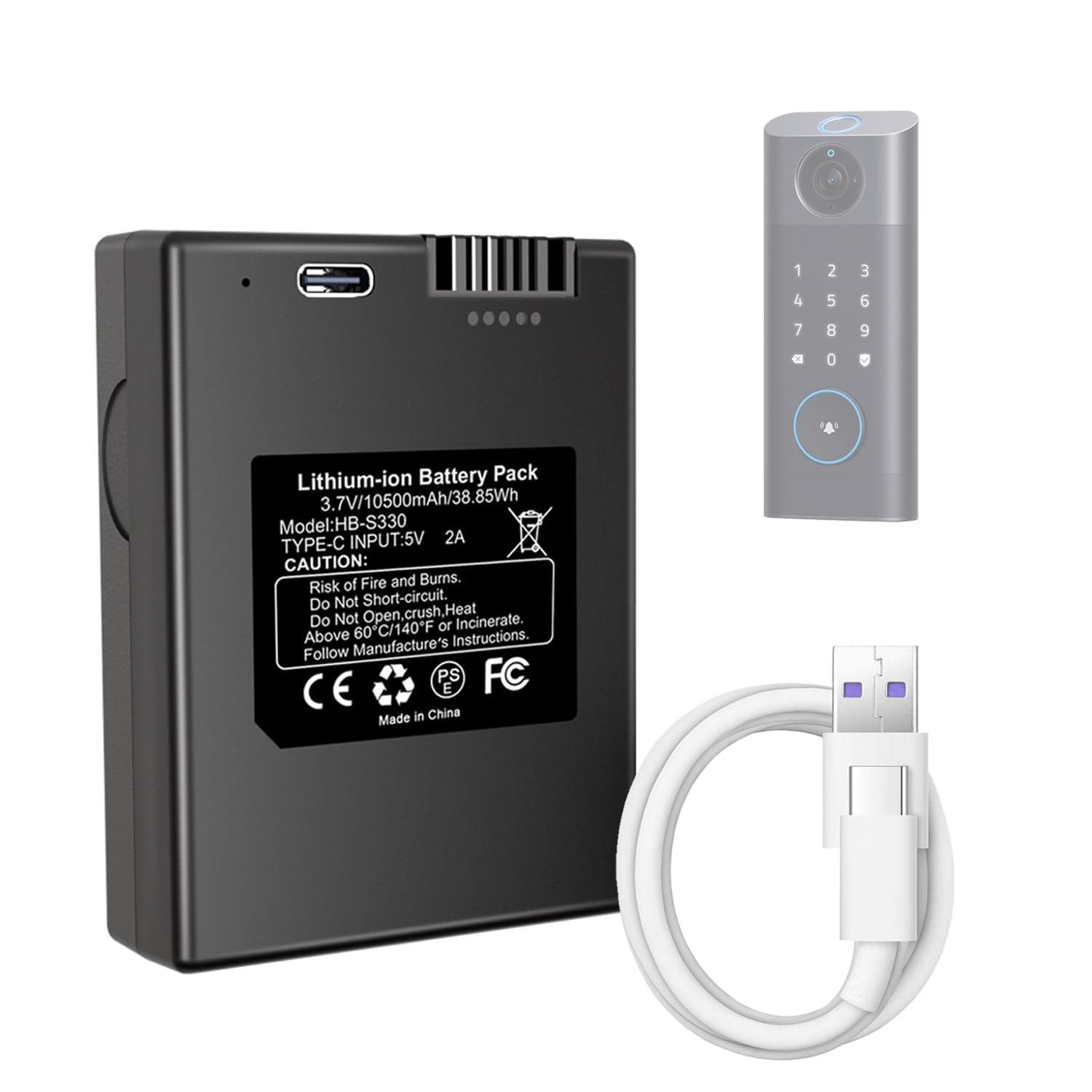 S330 Battery Compatible with eufy S330 3-in-1 Video Smart Lock, Compatible for eufy E330 S230 S231 Smart Lock, Smart Drop, for eufyCam S4