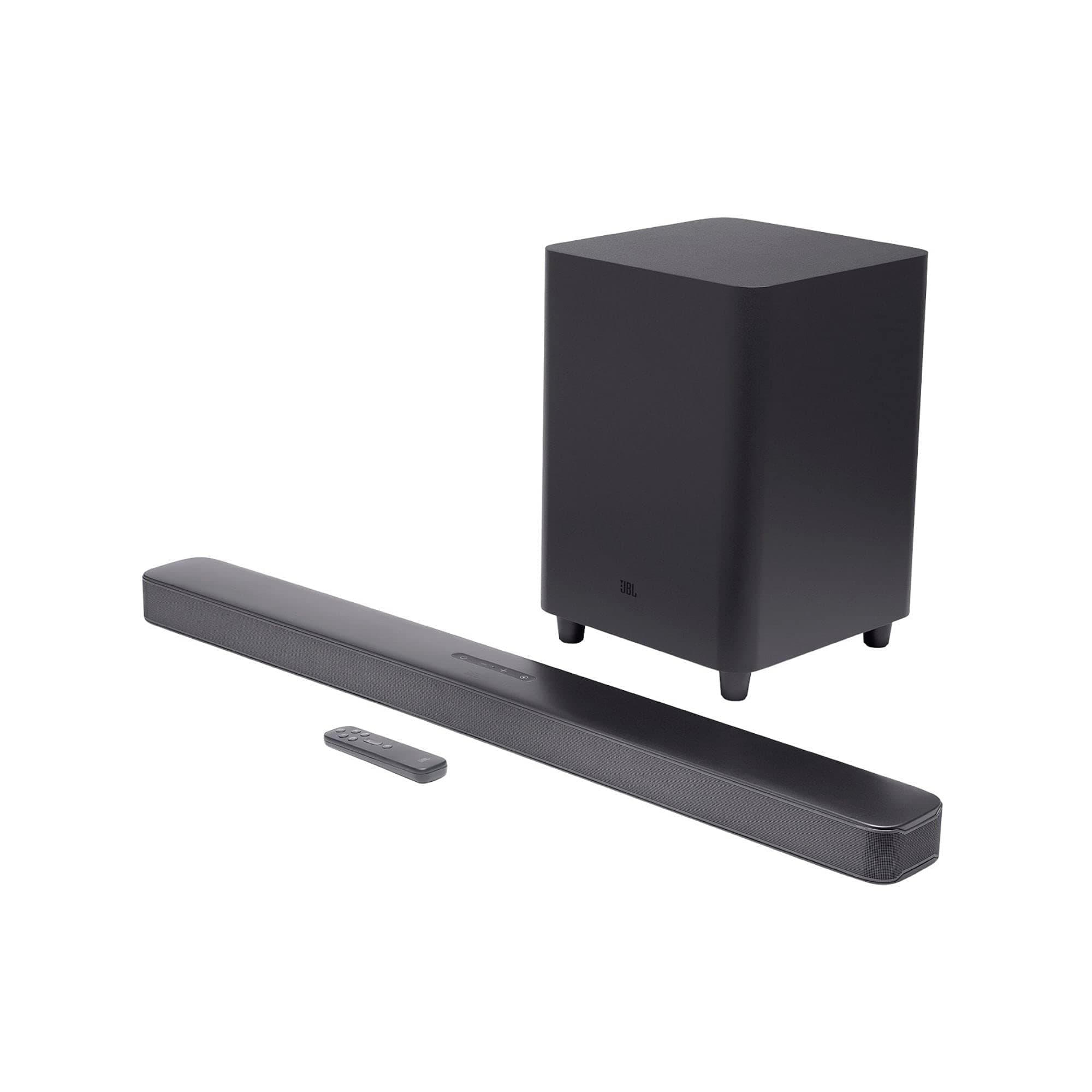 JBL JBL2GBAR51IMBLKAM Bar 5.1 Soundbar with Built-in Virtual Surround, 4K and 10" Wireless Subwoofer (Renewed)