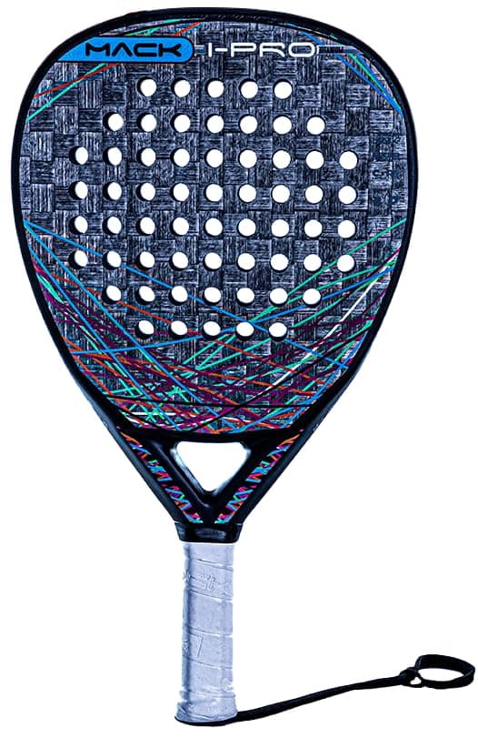 Mack I-Pro Titanium Padel Racket 24k Carbon Fiber Surface - Diamond Mold - Eva Black Soft Core Foam - 3D Rough Matte Finish - Paddle Racquets Lightweight
