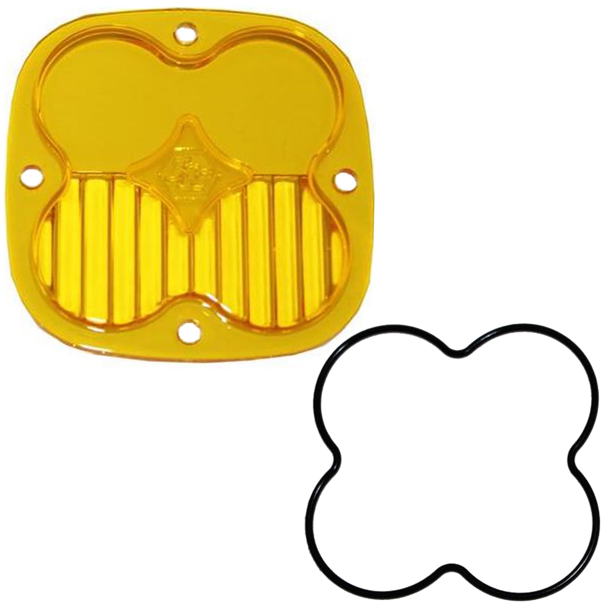 Baja Designs Lens Kit for Squadron Pro and Sport LED Light - Optical Lens with Silicone O-Ring, Easy Installation, Waterproof, Dustproof (Driving/Combo, Baja Amber)