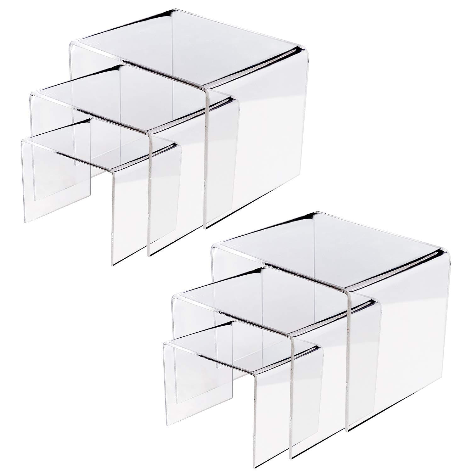Acrylic Display Riser,Clear Display Stand for Jewelry Pedestal(6PCS)