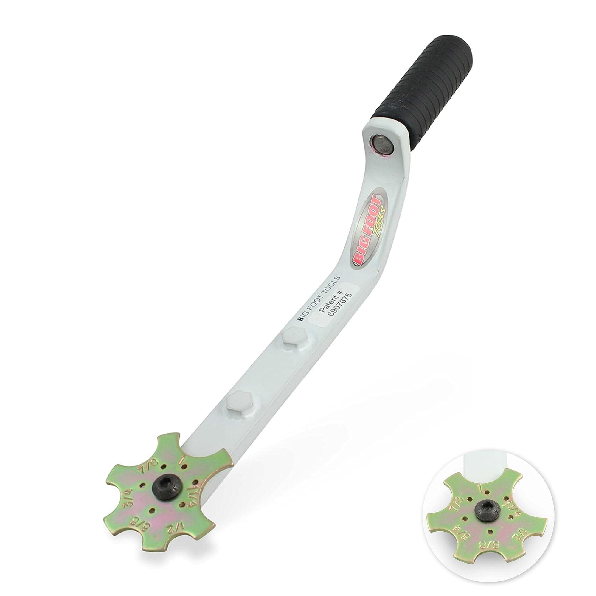 Big Foot Hand-Held Bolt Hole Marker - Precision Anchor Bolt Layout Tool for 2x4 & 2x6 Walls | Marks 1/2", 5/8", 3/4", 1", & 1-1/4" Bolts | Durable Steel Construction with Soft-Grip Handle (LA-BHMHH)