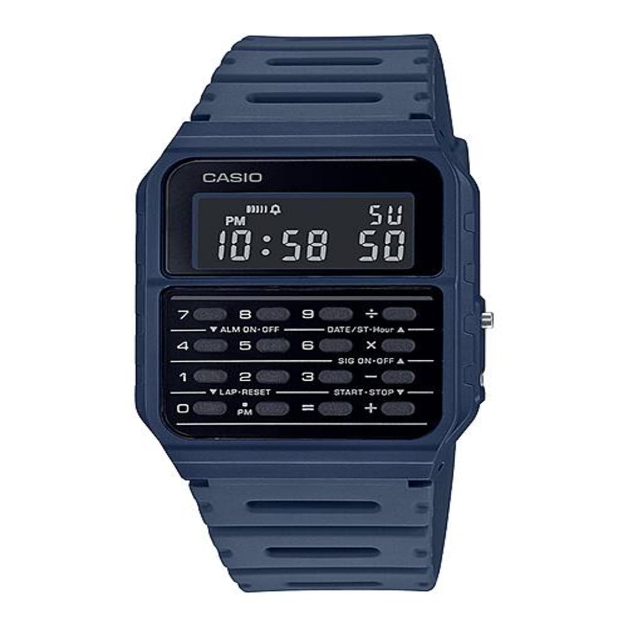 Casio CA-53WF-2B Calculator Blue Digital Mens Watch Original New Classic CA-53