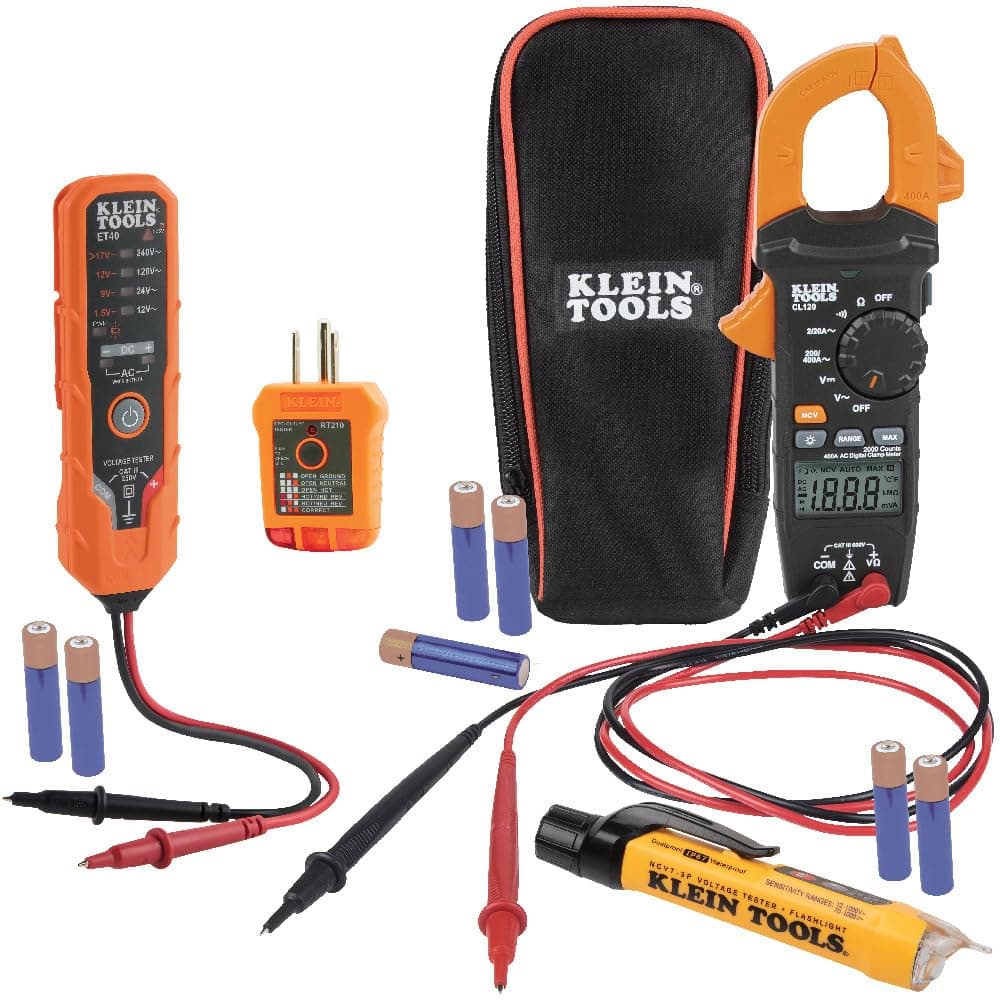 Klein Tools CL120VP Electrical Voltage Test Kit with Clamp Meter, Three Teste...
