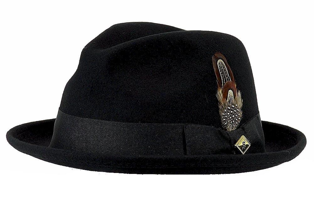 Men's Wool Felt Pinch Front Fedora Hat