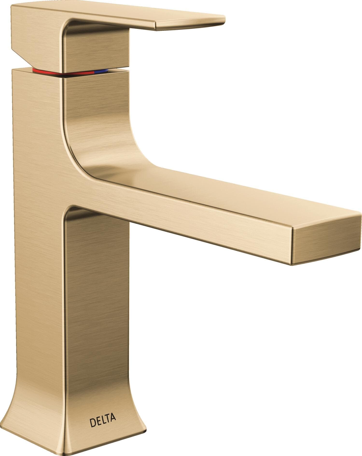 Velum Brushed Gold Bathroom Faucet 1 Hole, Single Hole Bathroom Sink Faucet for Vanity, Metal Push-Pop Drain Assembly, Champagne Bronze 537-CZMPU-DST