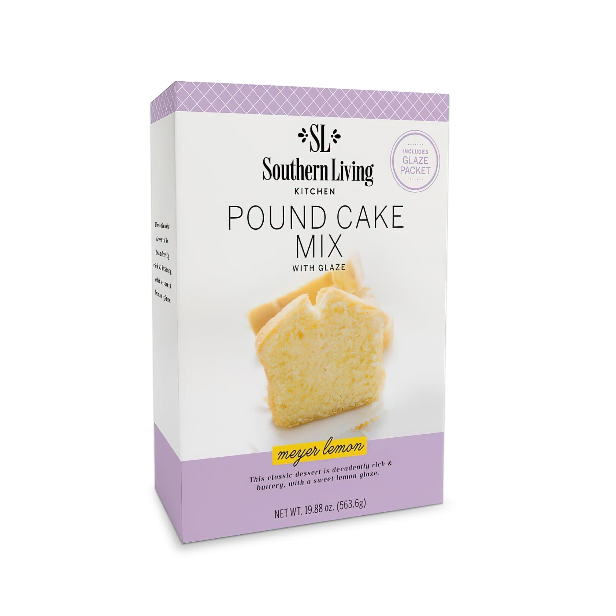 Southern Living Meyer Lemon Pound Cake Mix, Gourmet, Moist, Buttery Flavor with Easy Glaze, Perfect for 8-12 Servings, 1 Box