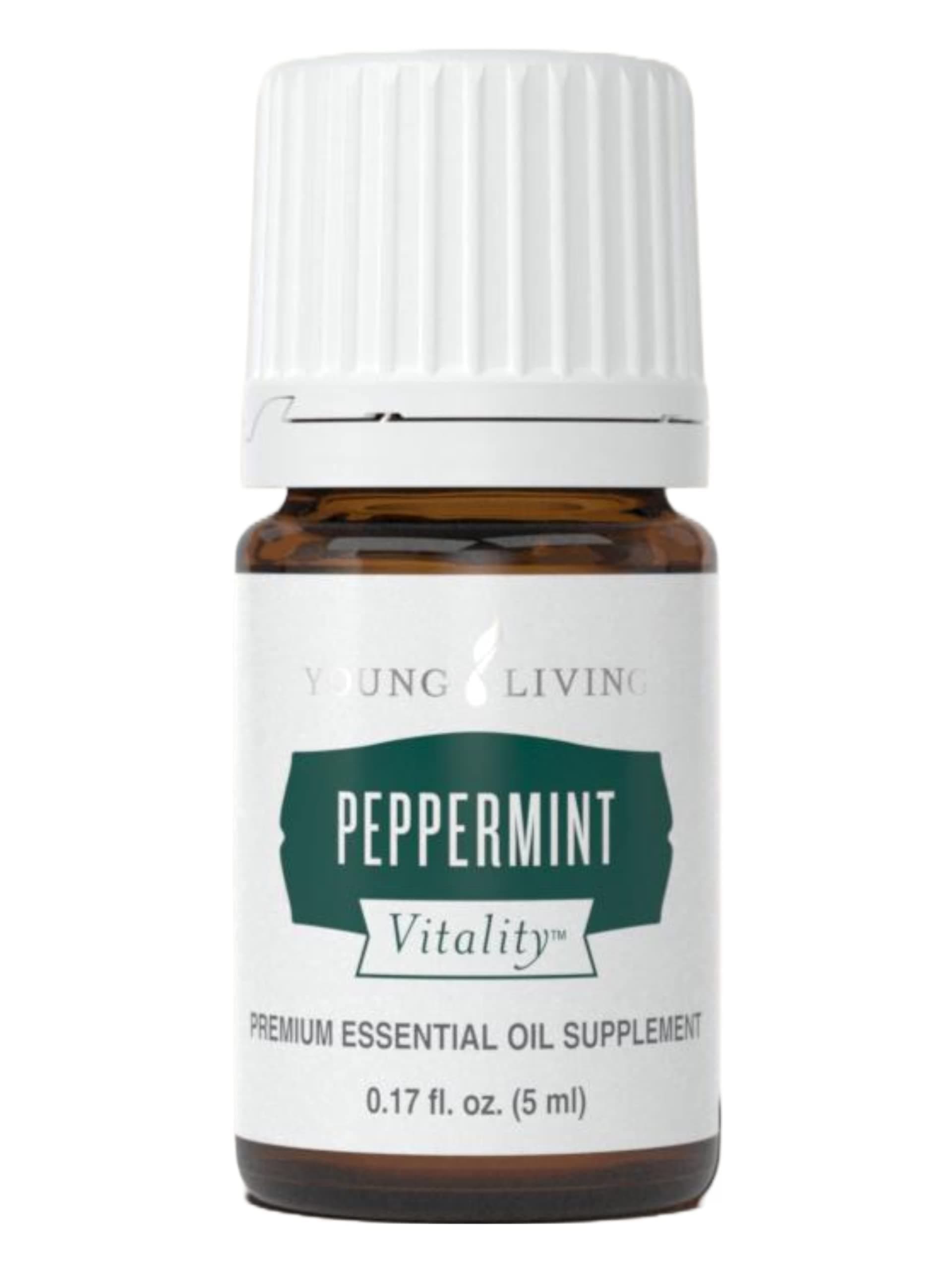 Peppermint Vitality Essential Oil - 100% Pure, Peppermint Oil for Culinary Use - 5 ml Bottle for Aromatherapy and Flavoring Beverages and Food