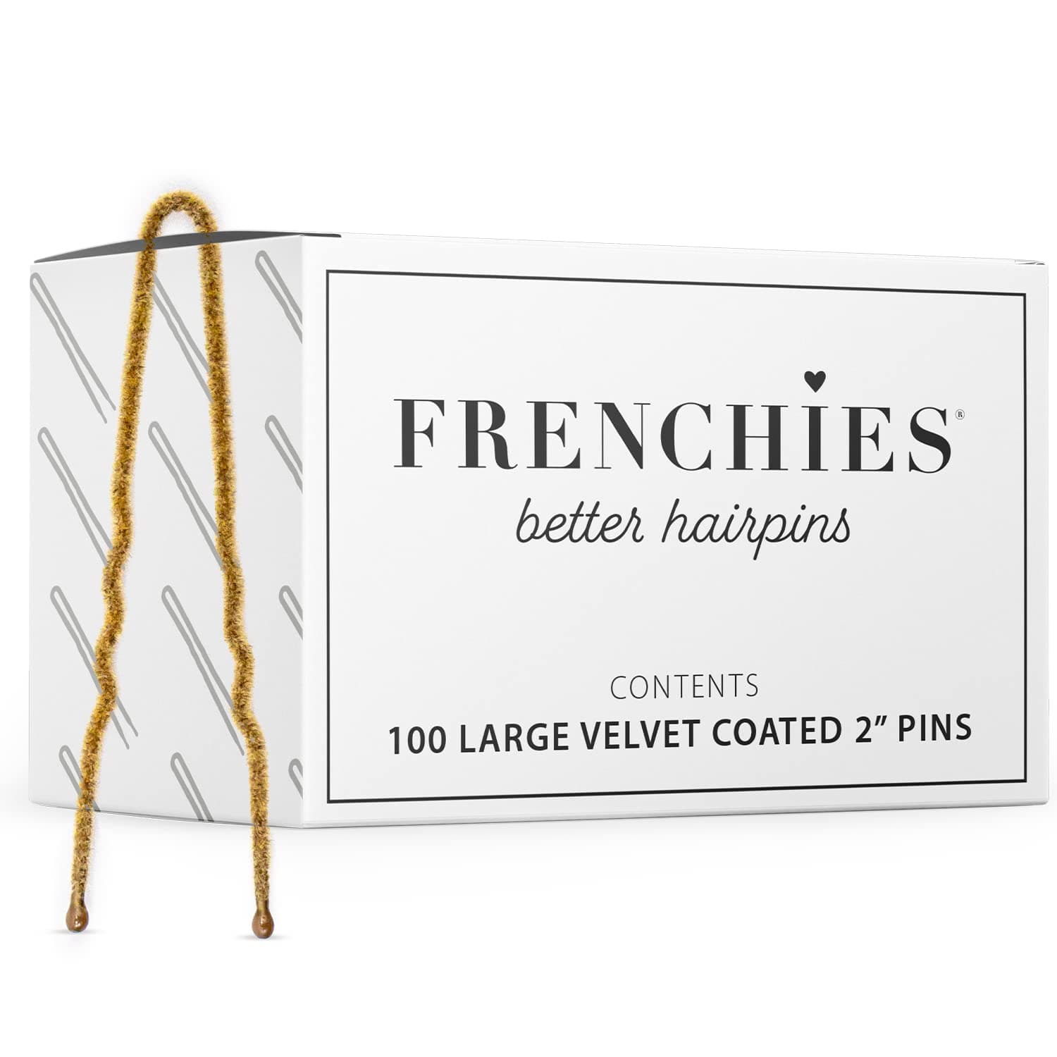 Frenchies Ultra Flocked Extra Soft French Twist Hair Pins: The French Hair Pins for Buns, Wedding Updo Hairstyles, Hair Extensions + Wigs, 100 Count, Blond, Small (2 inch)