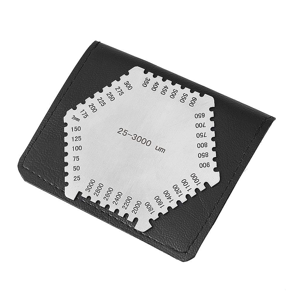 Wet Film Comb, 25-3000um Stainless Steel Wet Film Gauge High Precision Hexagonal Wet Film Thickness Gauges for Paint Vanish Thickness Measurement