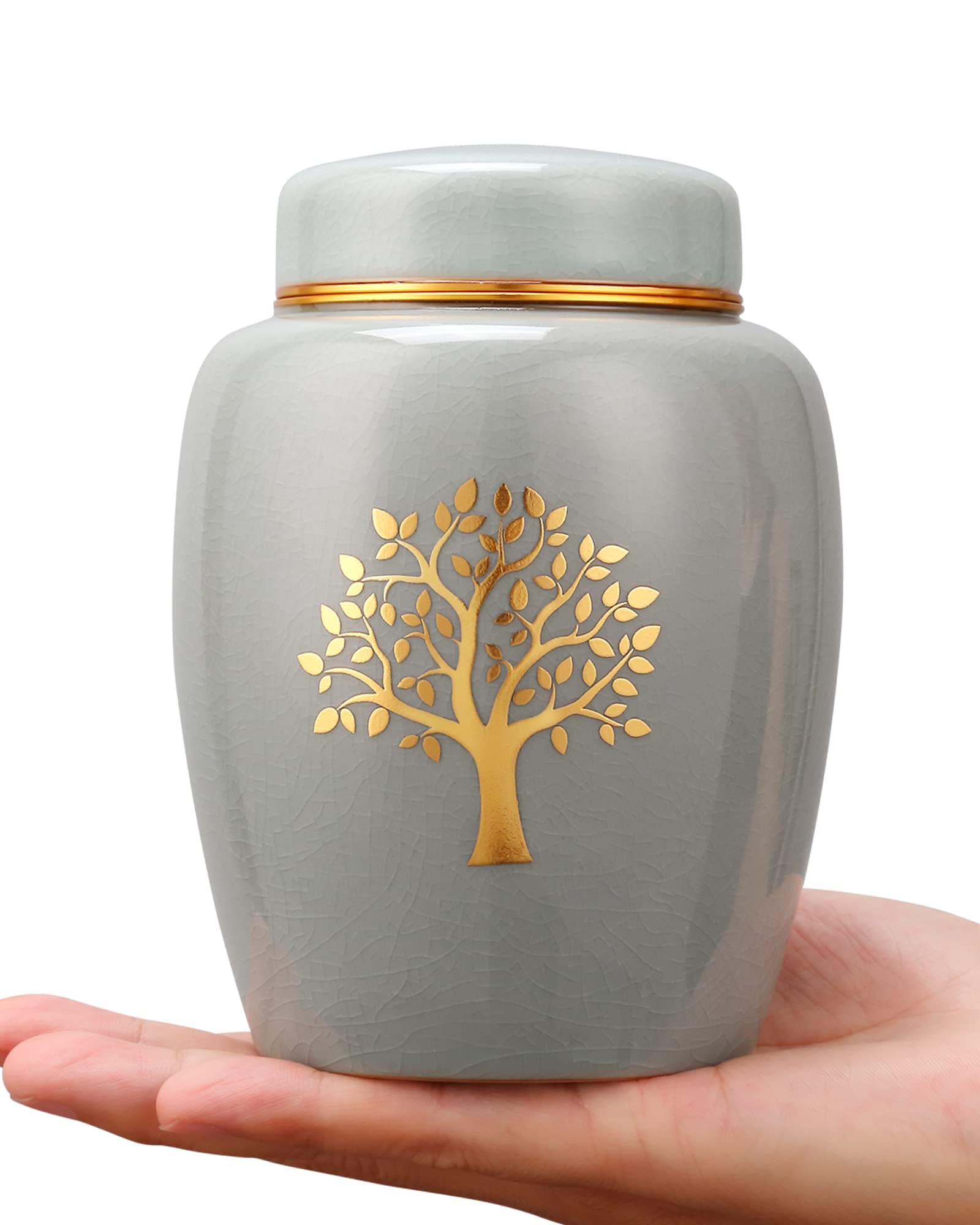 MOCANDA Medium Sized Human Ashes Keepsakes Urn, Beautiful Tree of Life Cremation Urn, Pet Cat and Dog Urn, Adult Funeral Urn