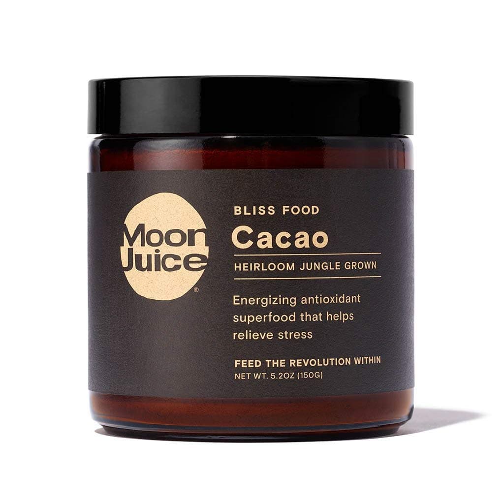 Moon Juice - Cacao - Organic Raw Cacao Powder - Energy Support, Libio Support & Stress Relief - Rich in Antioxidants & Minerals - Hand-Harvested, Vegan, Non-GMO, Gluten-Free (5.2oz, 50 Servings)