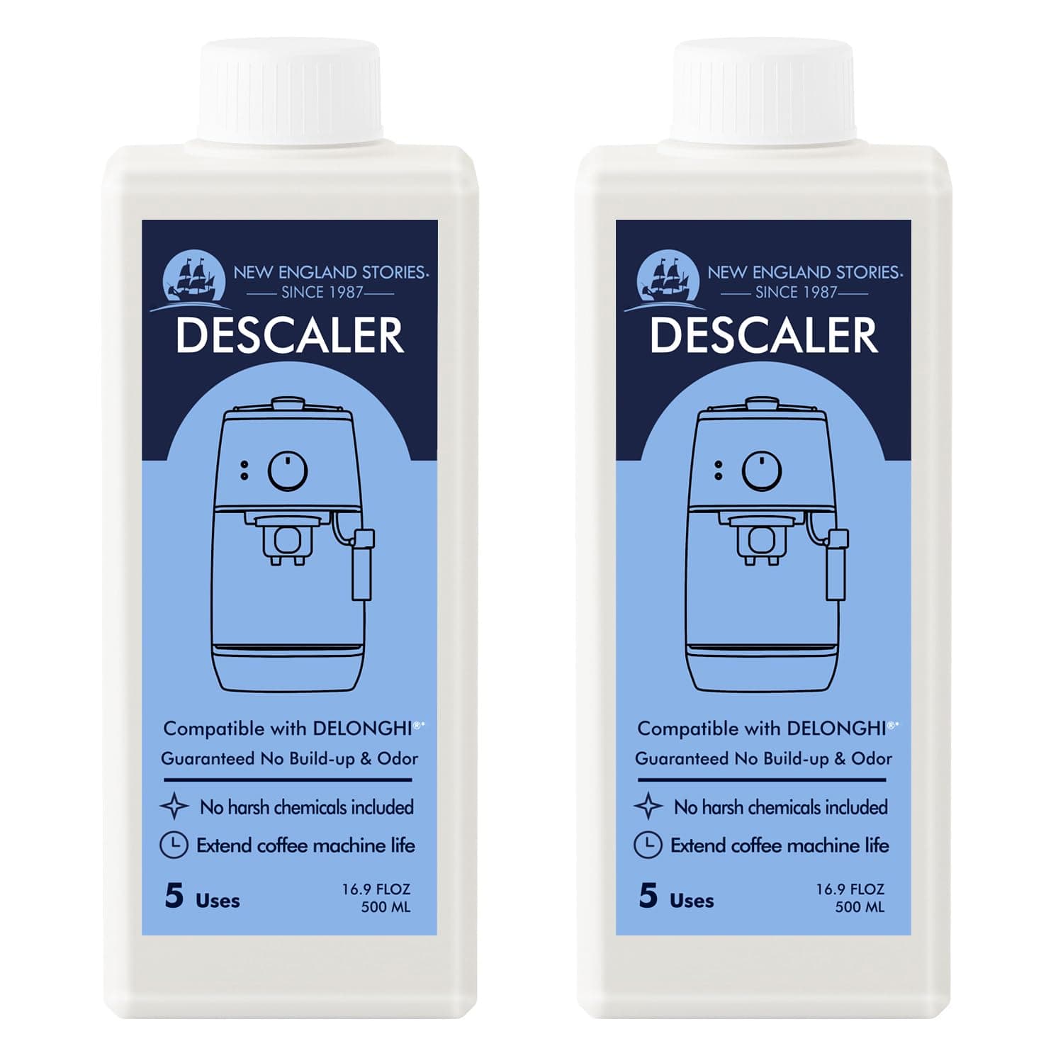 10 Uses DeLonghi Compatible Descaling Solution, Specially Designed to Clean Delonghi Coffee Machines and Maker - 33.8oz Espresso Coffee Maker Cleaner, Coffee Pot Cleaning Limescale Remover