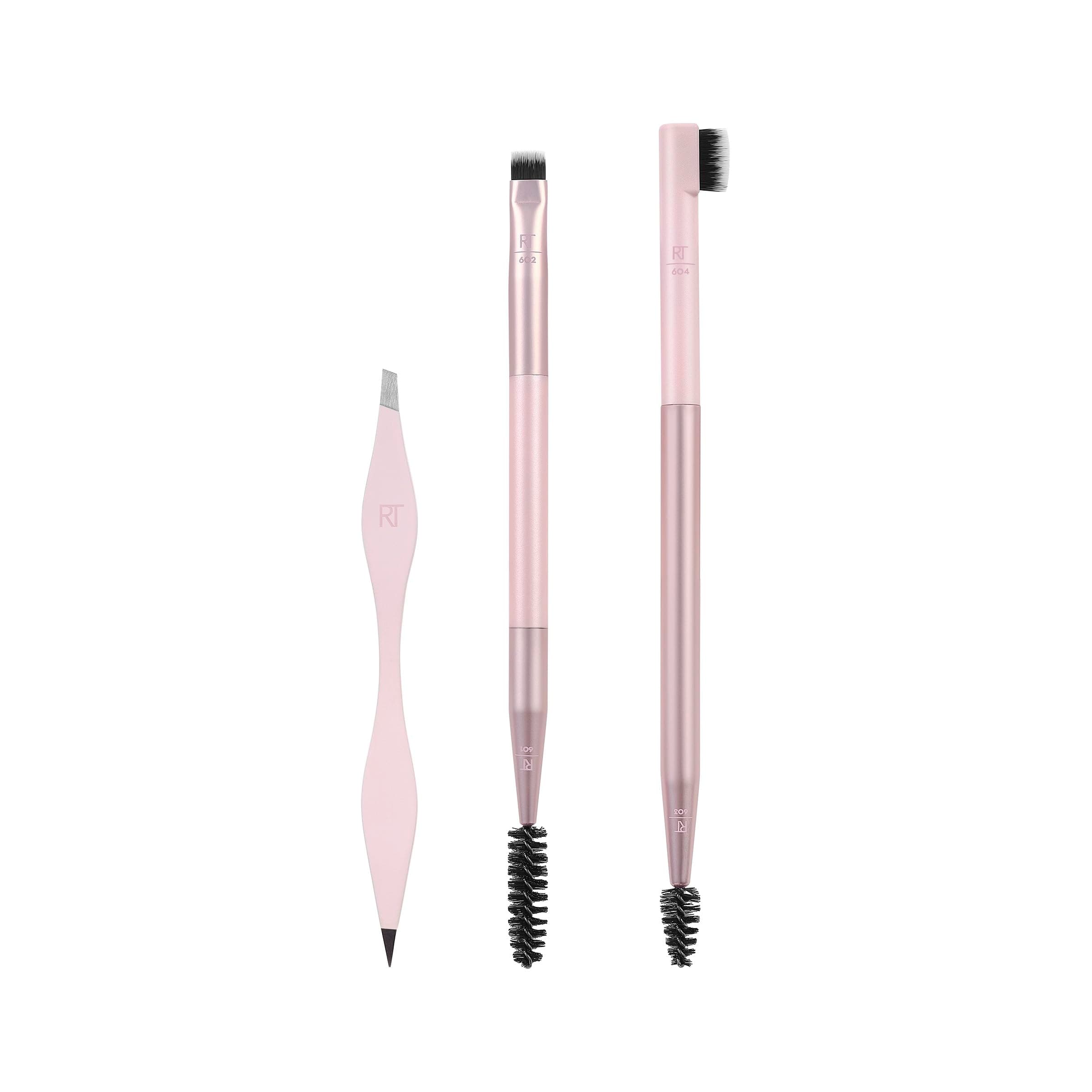 Brow Shaping Set, Spoolie, Brow Brushes, Tweezers, Dual-Ended Eyebrow Tools, For Styling, & Shaping Eyebrows, Get Full, Fluffy Brows, 3 Piece Set
