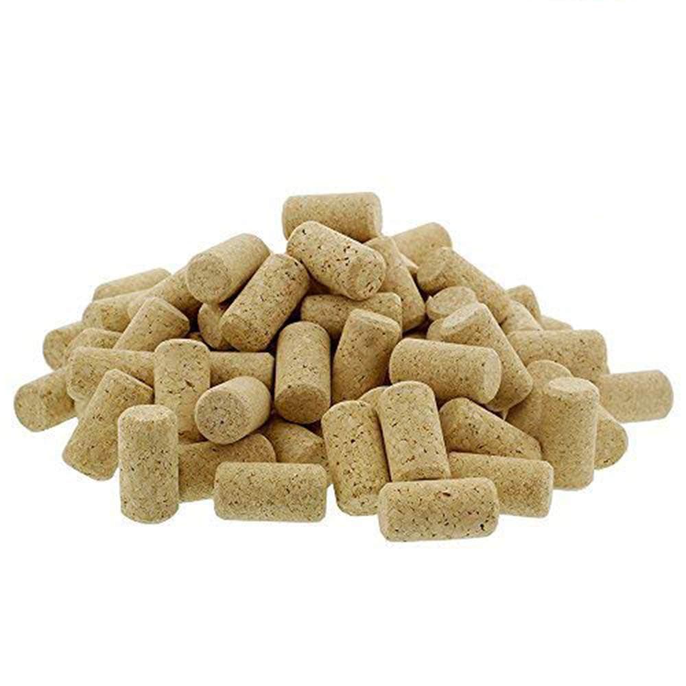 Sohapy 100 Pack 7/8" x 1 3/4" Blank Wine Bottle Corks Agglomerated Natural Corks for Homemade Wine Decoration DIY Art Winecork or Crafts