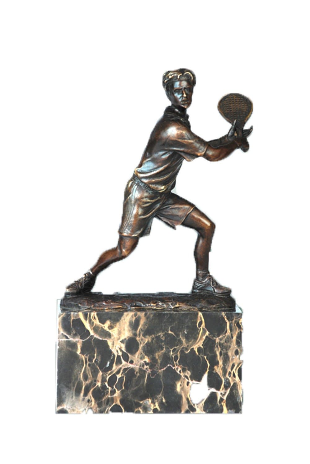 ToperkinMetal Figurine Home Decor Tennis Player Statue Sculpture TPE-726