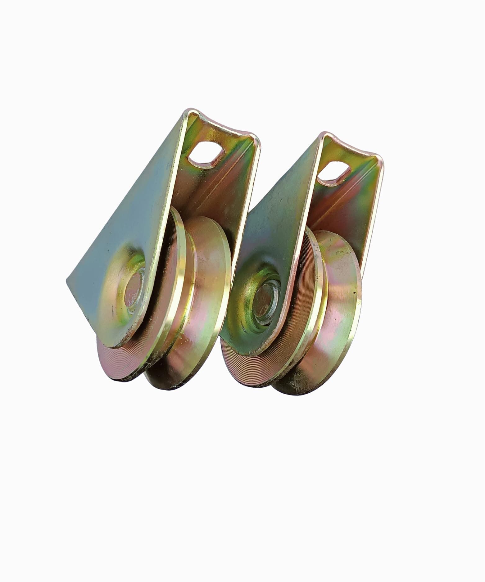 MONARCH - V Groove Sliding GATE Wheel with Exterior Bracket, for Residential Gates and Industrial Gates, Suitable for V Track, with Bearing and Bracket | Set of 2 | 300KG Capacity