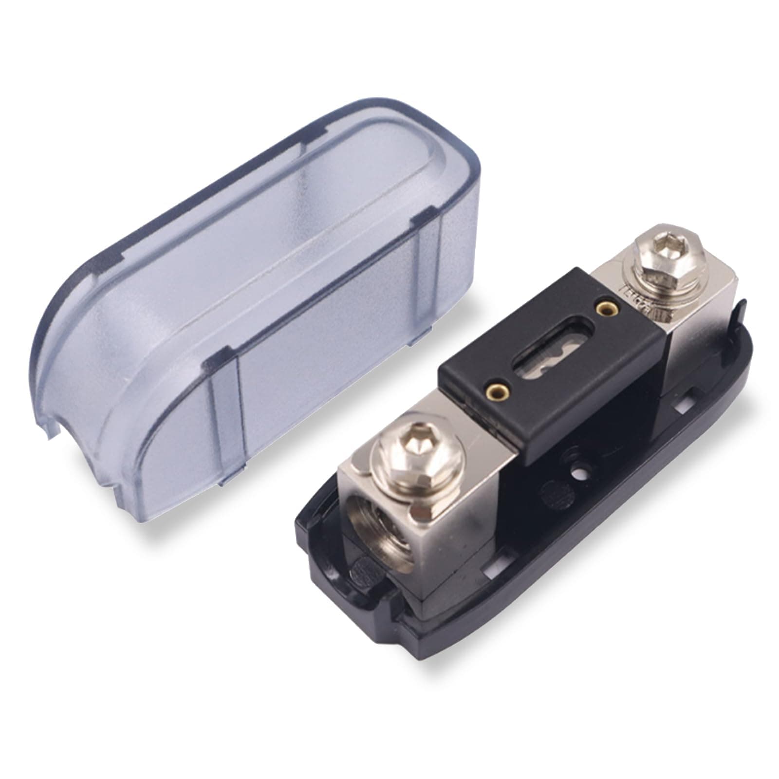 1 PC ANL Car Fuse Holder, 150 Amp Waterproof Metal Vehicle Audio Fuse Replacement for Protecting Line, Universal 0GA/4GA Durable Automotive Fuse Box Accessories for Truck SUV Car (Black)