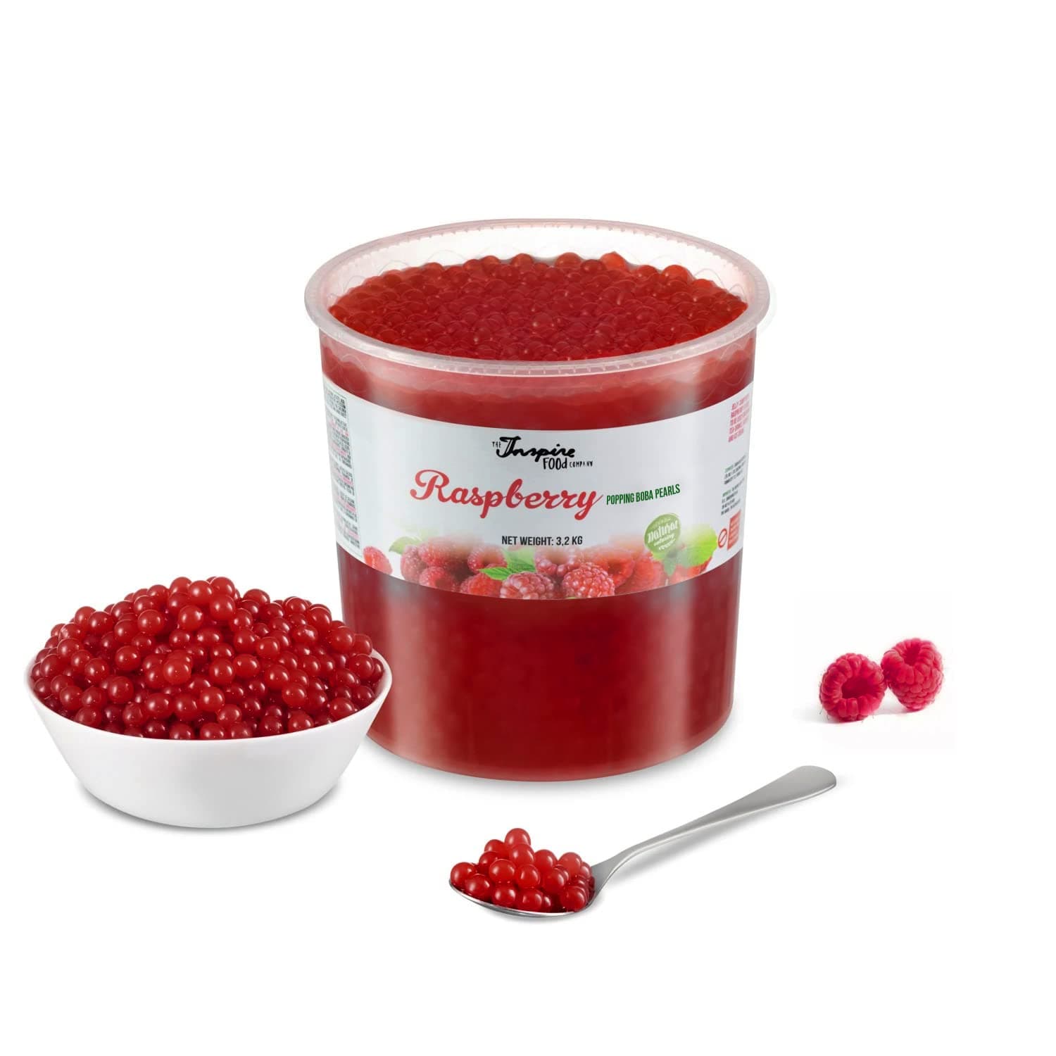 Raspberry Popping Boba for Bubble Tea