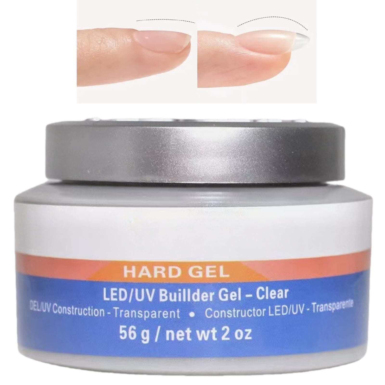 Azonee Clear Buil-der Nail Gel, Polish Builder Gel, All in One Fast&Easy Buil-der Gel, Nail Builder Strengthener Gel Clear Color Hard Gel Builder, Extension Nail Gel, Nail Art Design Gift for Girls
