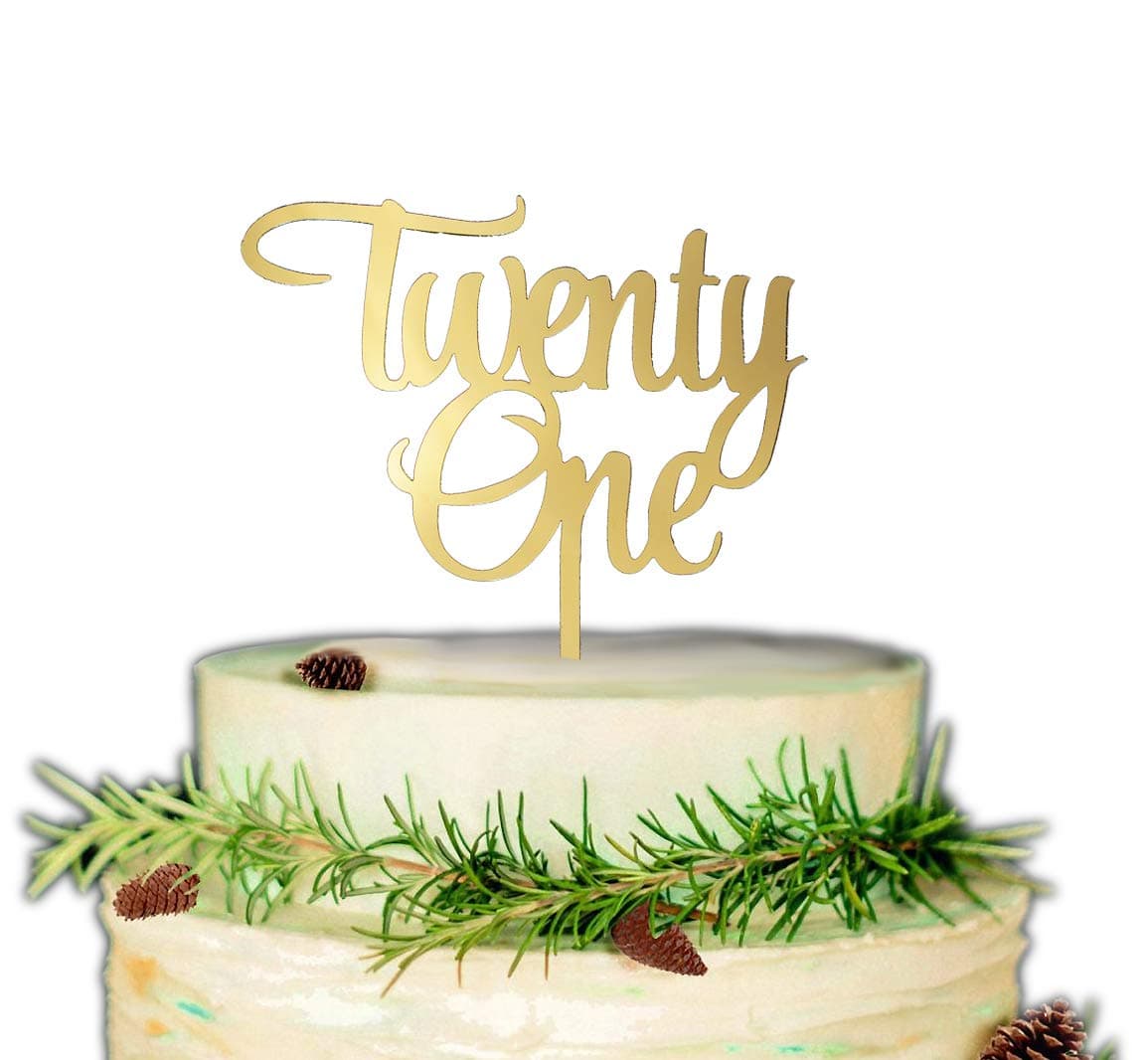 Twenty One Cake Topper for 21st/21 Years Old Birthday Party 21st Anniversary Decoration Cake Decor