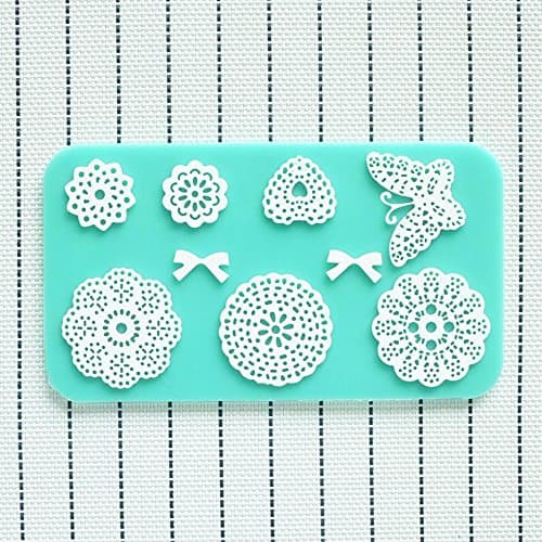 Martha Art Craft - Sugarcraft Decorating Kit Ribbon Fondant Molds Silicone Silicone Soap Mold,silicone Cake Mold - Silicone Theme Ribbon Lace Cake Molds (Random Color) By Paradise Smile