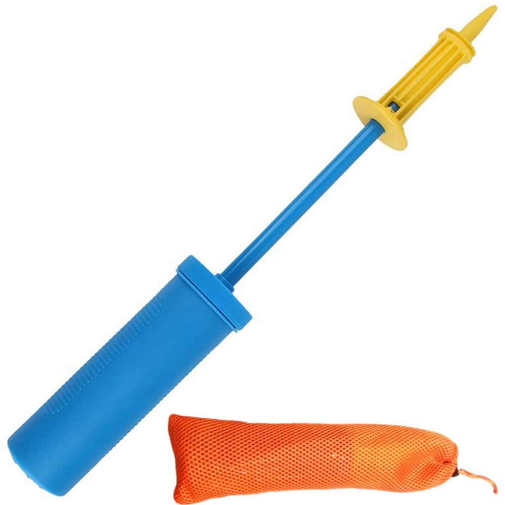 SMILENZA Hand Held Pump for Quickly Filling Inflatables, Balloons, Toys, Hopper Ball, Exercise Yoga Ball, Pool Float, Rafts, Beach Balls, 2 Way Double Action Pump