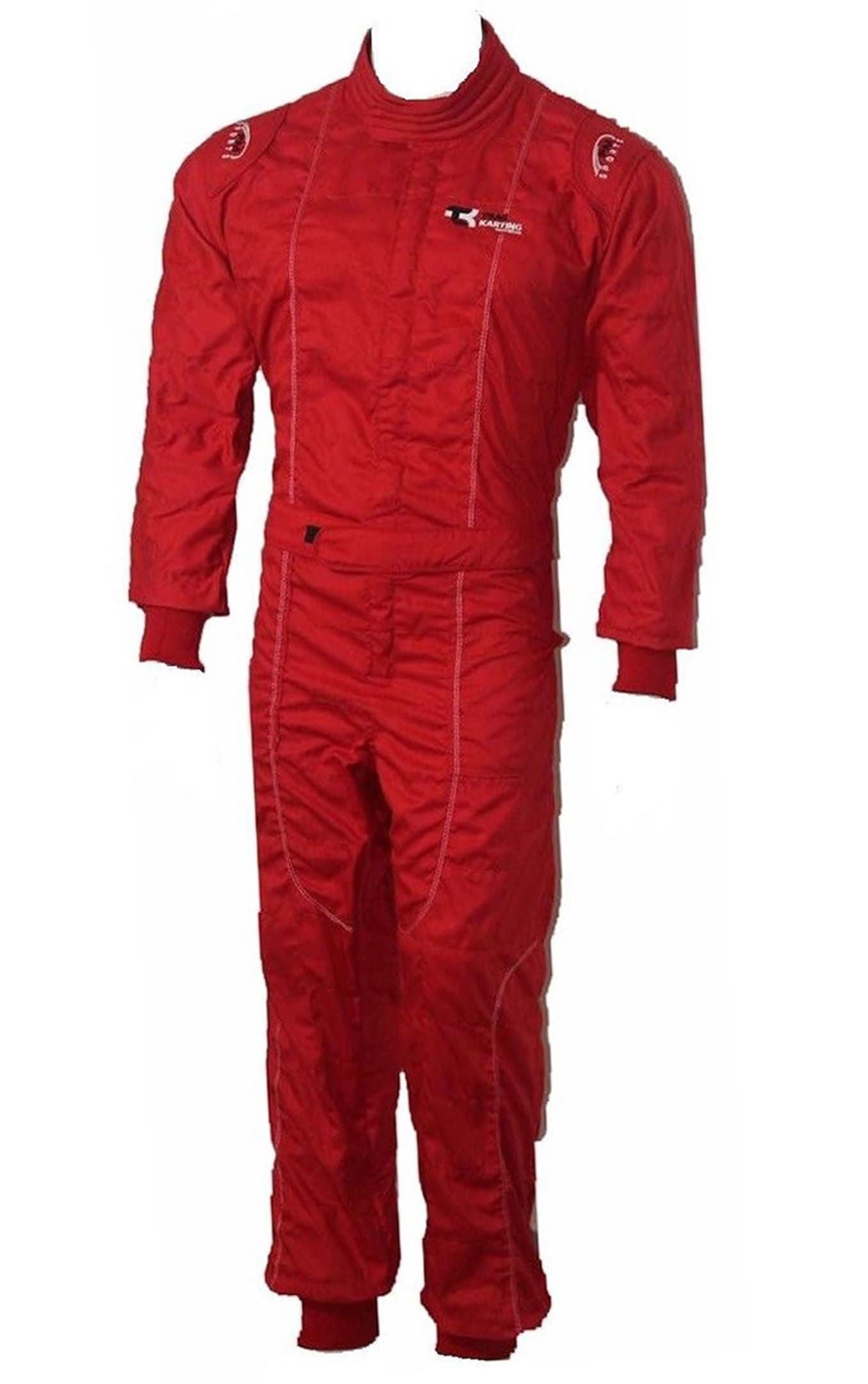 PM Sports Adult Karting/Racing/Rally One Piece Better Polycotton 3 Colours – Red – S