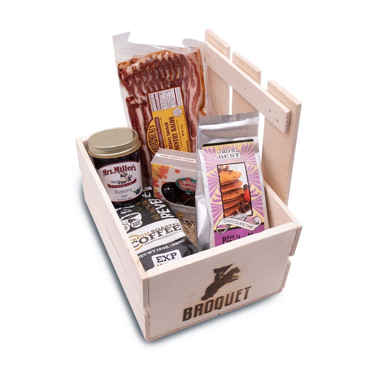 Breakfast Food Essentials Gift Crate | Great Gift for Women & Men | Birthday Breakfast in Bed | Anniversary, Christmas, Birthday, Fathers Day, Valentines | Boyfriend Gifts | Dad Gifts | Gifts for Men