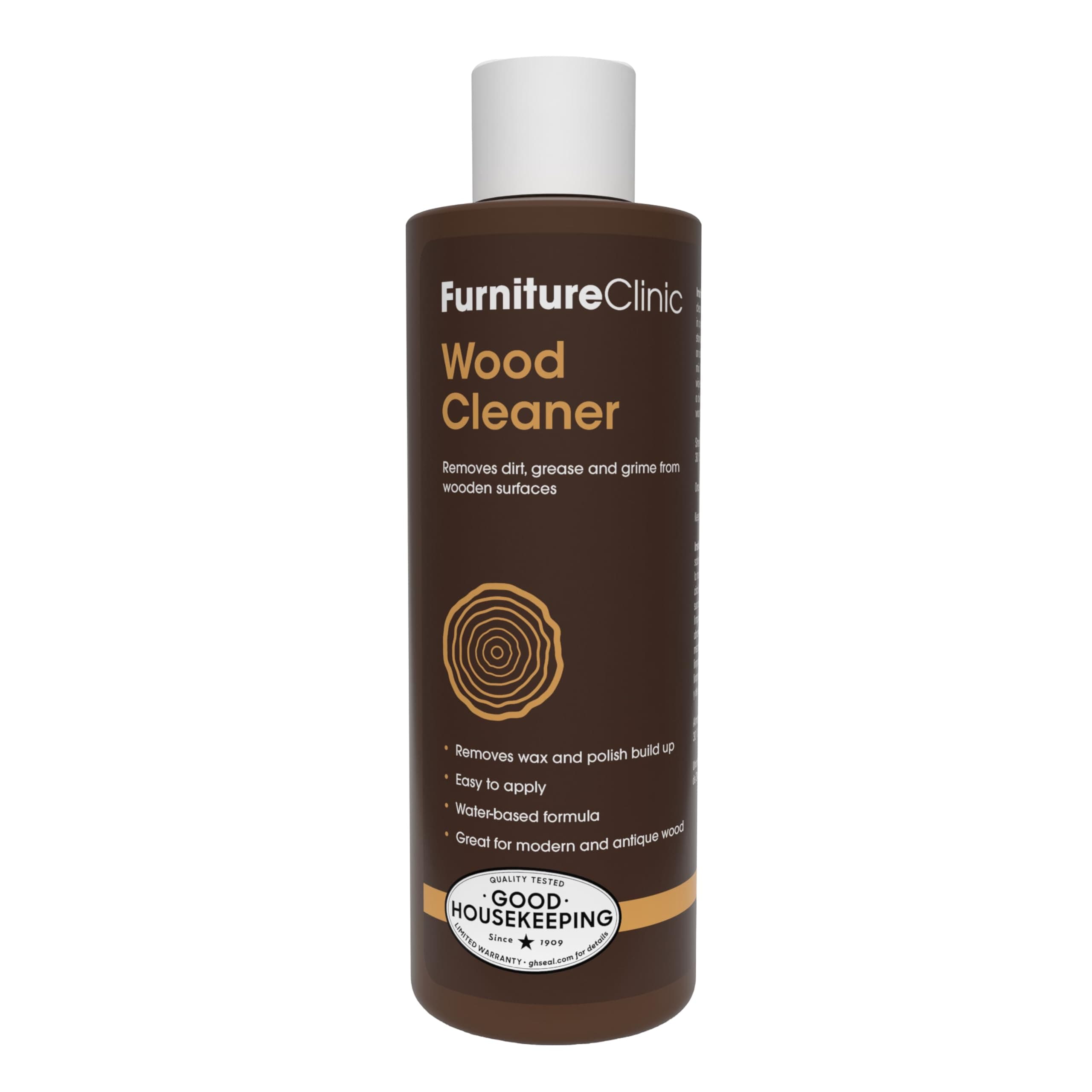 Furniture Clinic Wood Cleaner | Cleans Furniture, Shelves, Tables, Barstools, Cabinets & Other Wood Surfaces | Easily Remove Build Up, Grease and Dust | 8.5oz/250ml