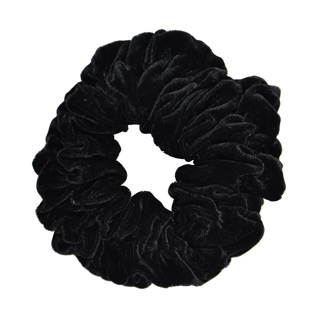 Motique Accessories Black Jumbo Velvet Scrunchie