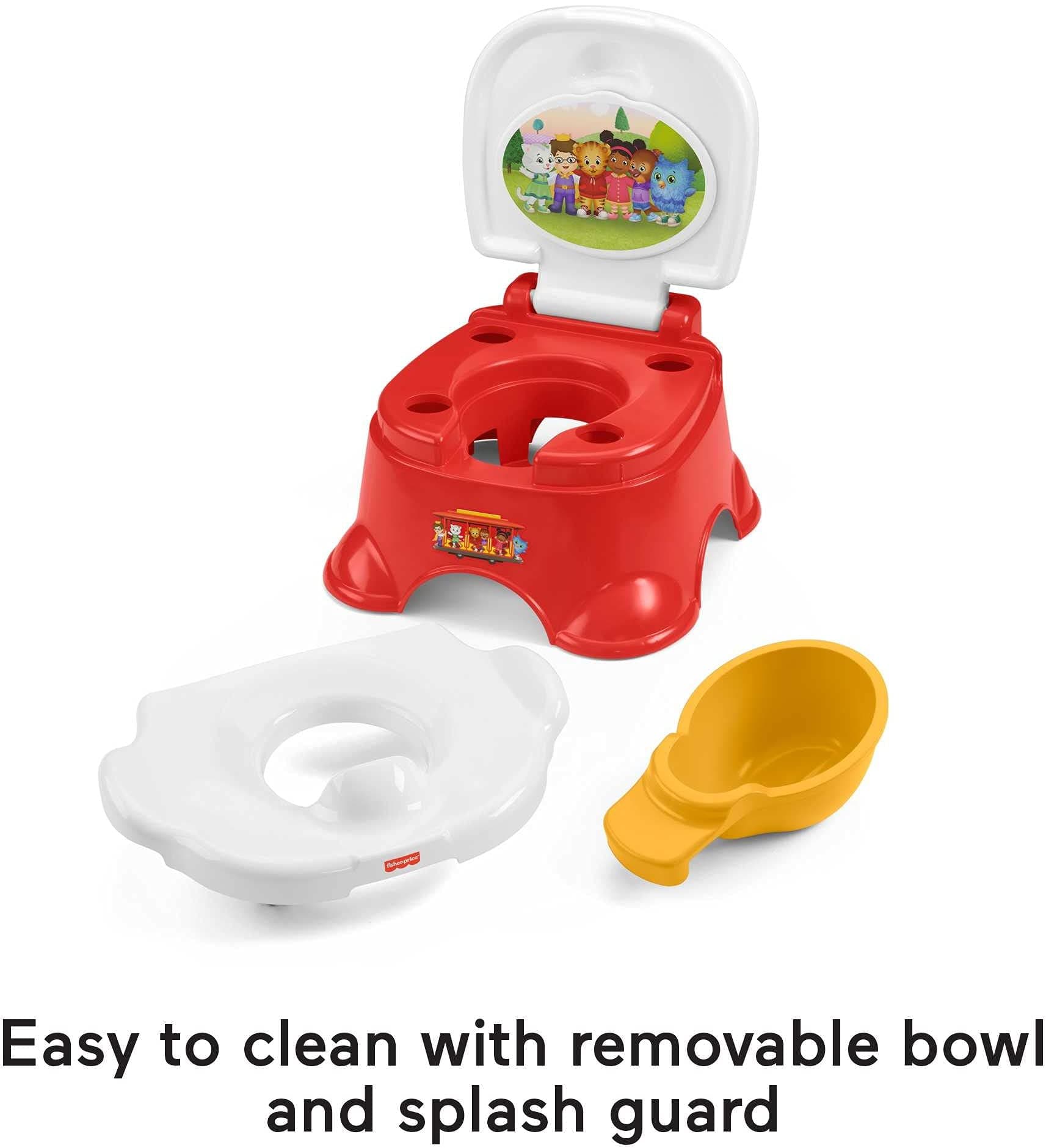 Fisher-Price Toddler Toilet Daniel Tiger’s Neighborhood Potty Training Seat & Step Stool with Removable Ring for Kids