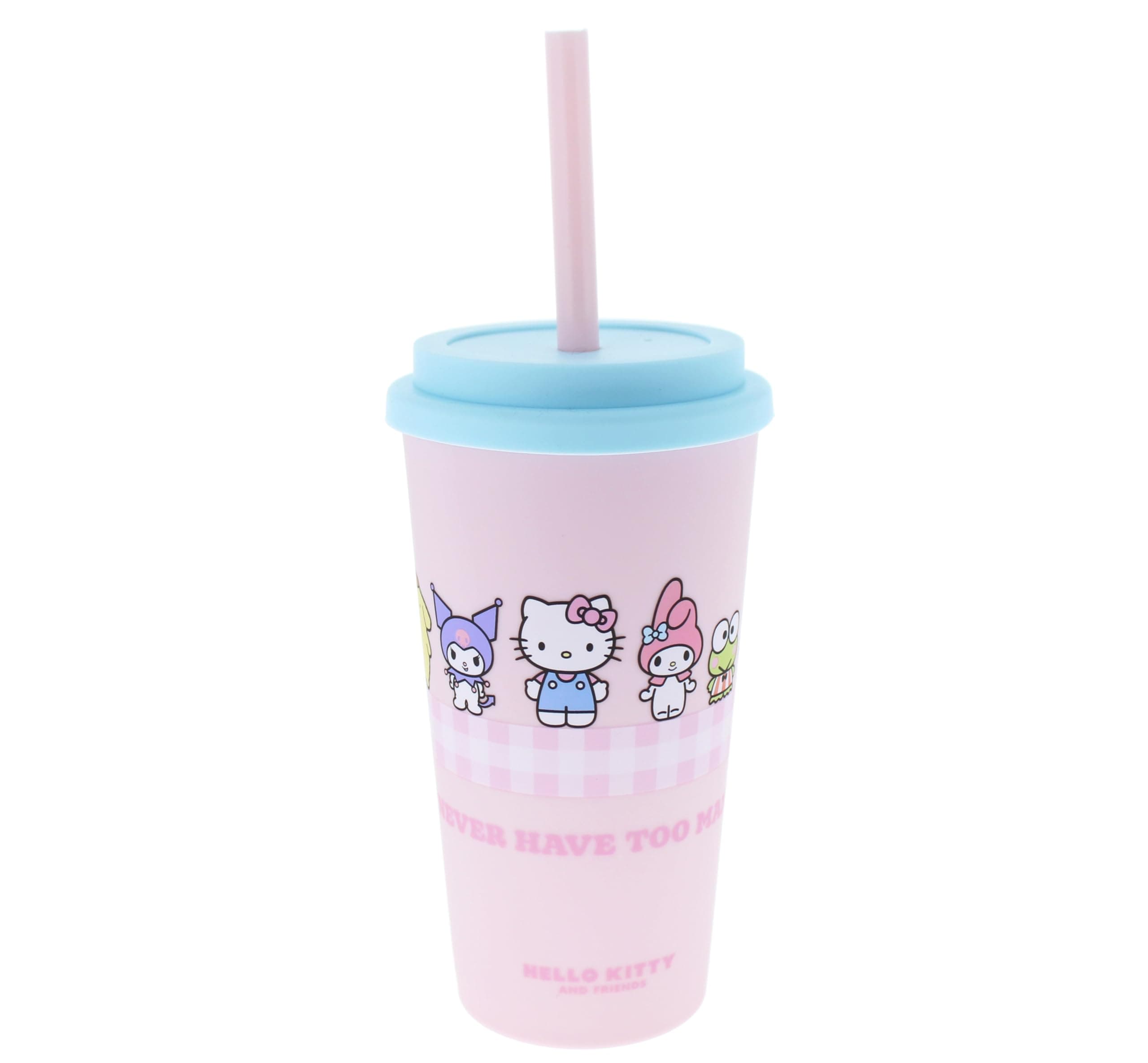 Hello Kitty Beaker & Straw | 400ml Drinking Bottle | Drinking Cup with Straw | Kawaii Water Bottle | Hello Kitty Gifts | Hello Kitty Stationery