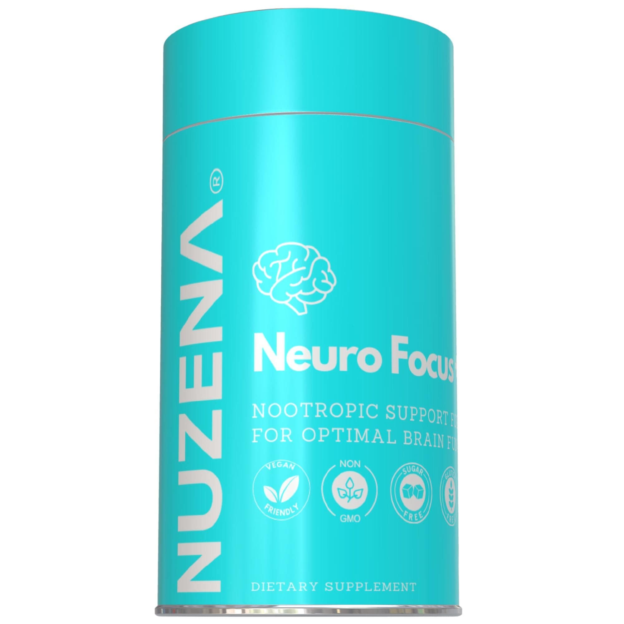 Neuro Focus +, 60 Capsules of Advanced Nootropic Formula with Choline to Enhance Memory, Brain Speed, Energy and Focus, Made in USA, Serving Size: 2 Capsules