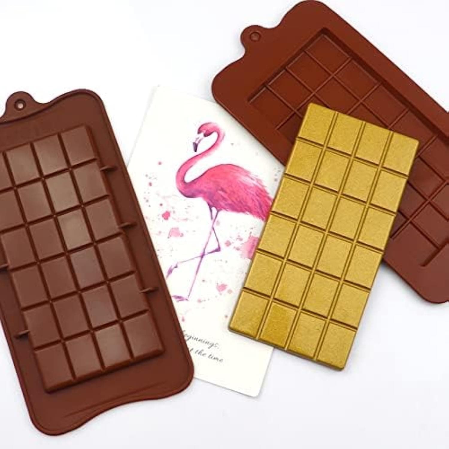 2 PCS Set Silicone Chocolate Bar Candy Mold