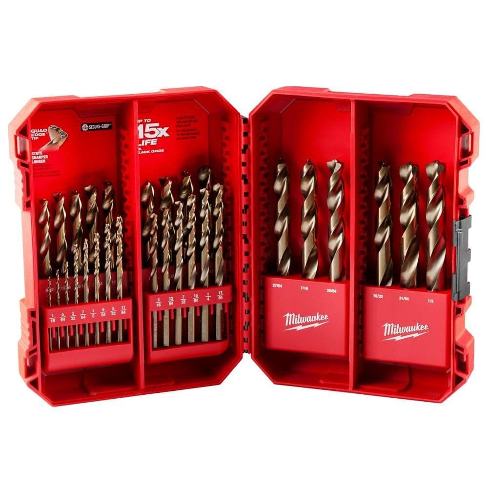 Milwaukee Electric Tools 48-89-2332 29Pc Cobalt Helix Drill Bit Set, Red