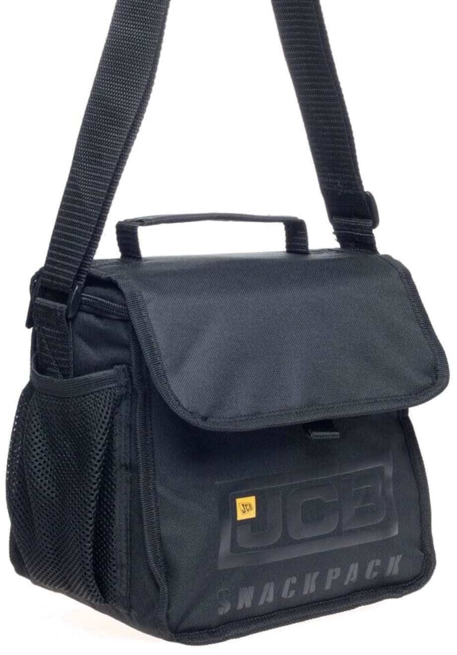 JCB Adult Lunch Bag - 9L Cooler Box for Men's Food Storage - Thermal Black Polyester Cool Bag