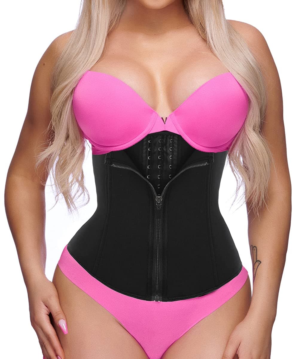 GainKee Clip and Zip Waist Trainer Corset Women Neoprene Worked Out Sweat Vest Body Shaper