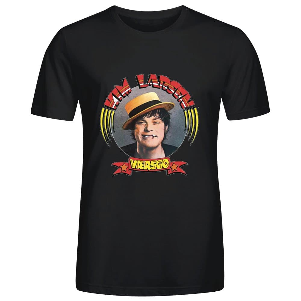 Design Kim Larsen Men T Shirt Cotton Round Collar Black