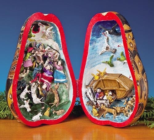Peruvian Gourd Nativity