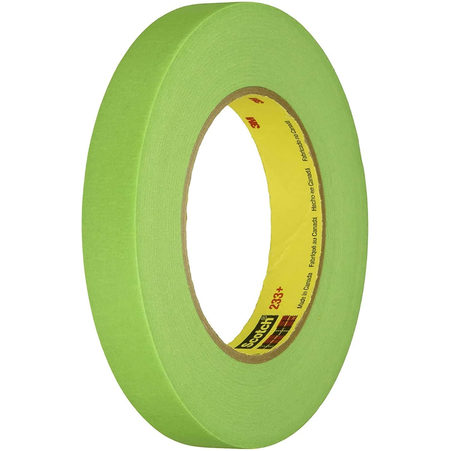 3M 26334 Crl 3/4 x 55m Automotive Performance Paint 233+ Masking Tape, Green