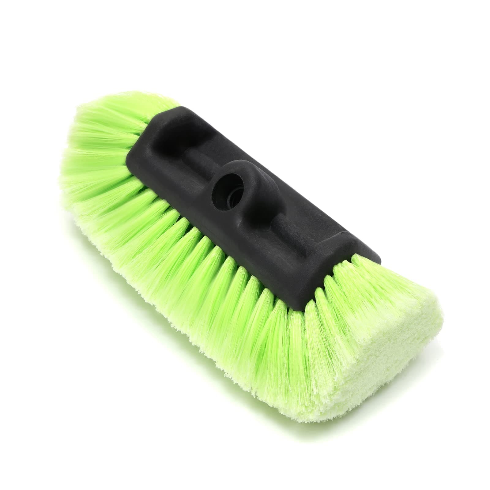 12" Car Wash Brush with Soft Bristle Auto RV Truck Boat Camper Car Exterior Washing Heavy Duty Tri-Level Dip Green