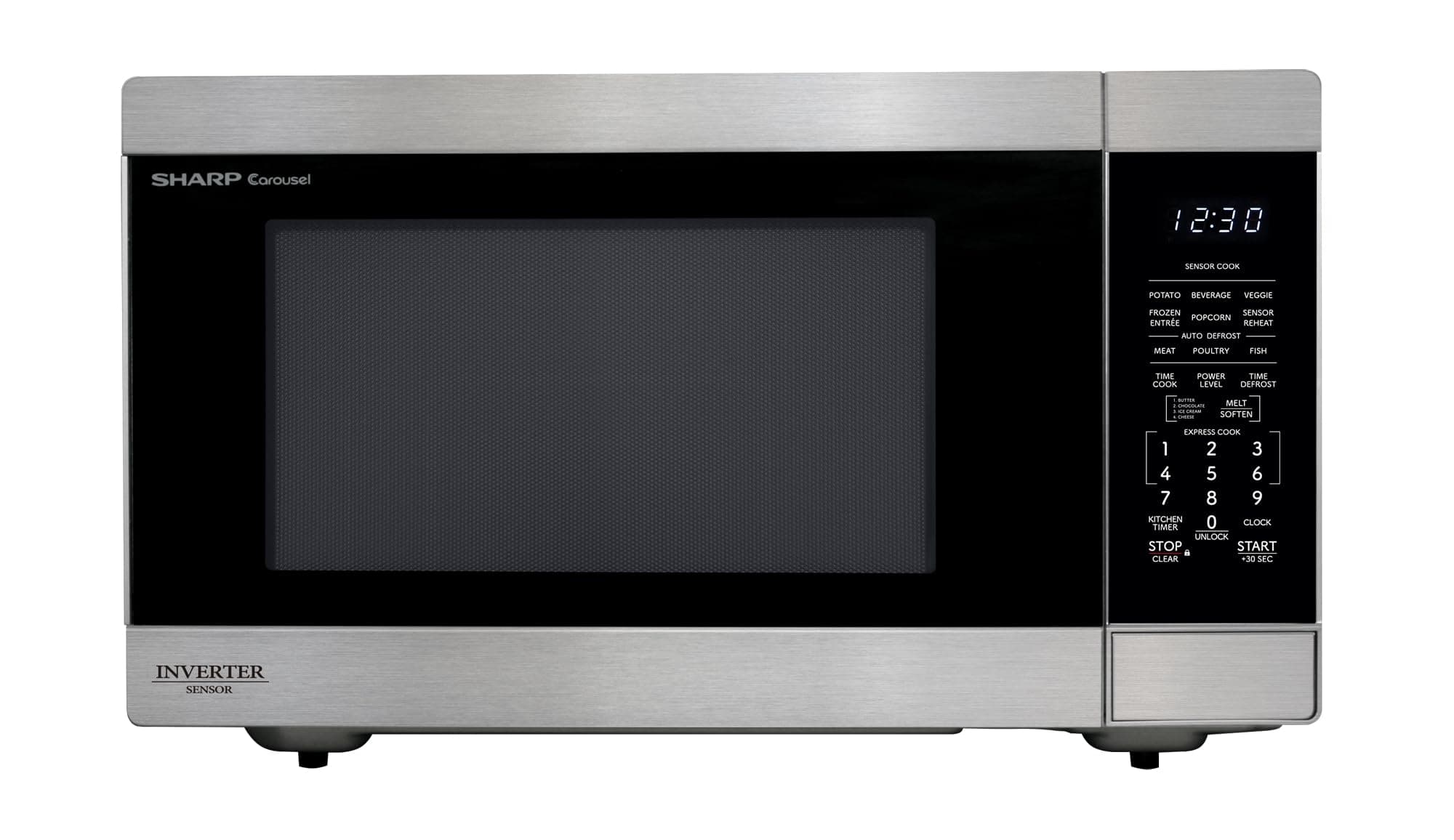 Countertop Microwave Oven with Removable 16.5" Carousel Turntable, 1200 Watt, 2.2 Cubic Feet, Stainless Steel
