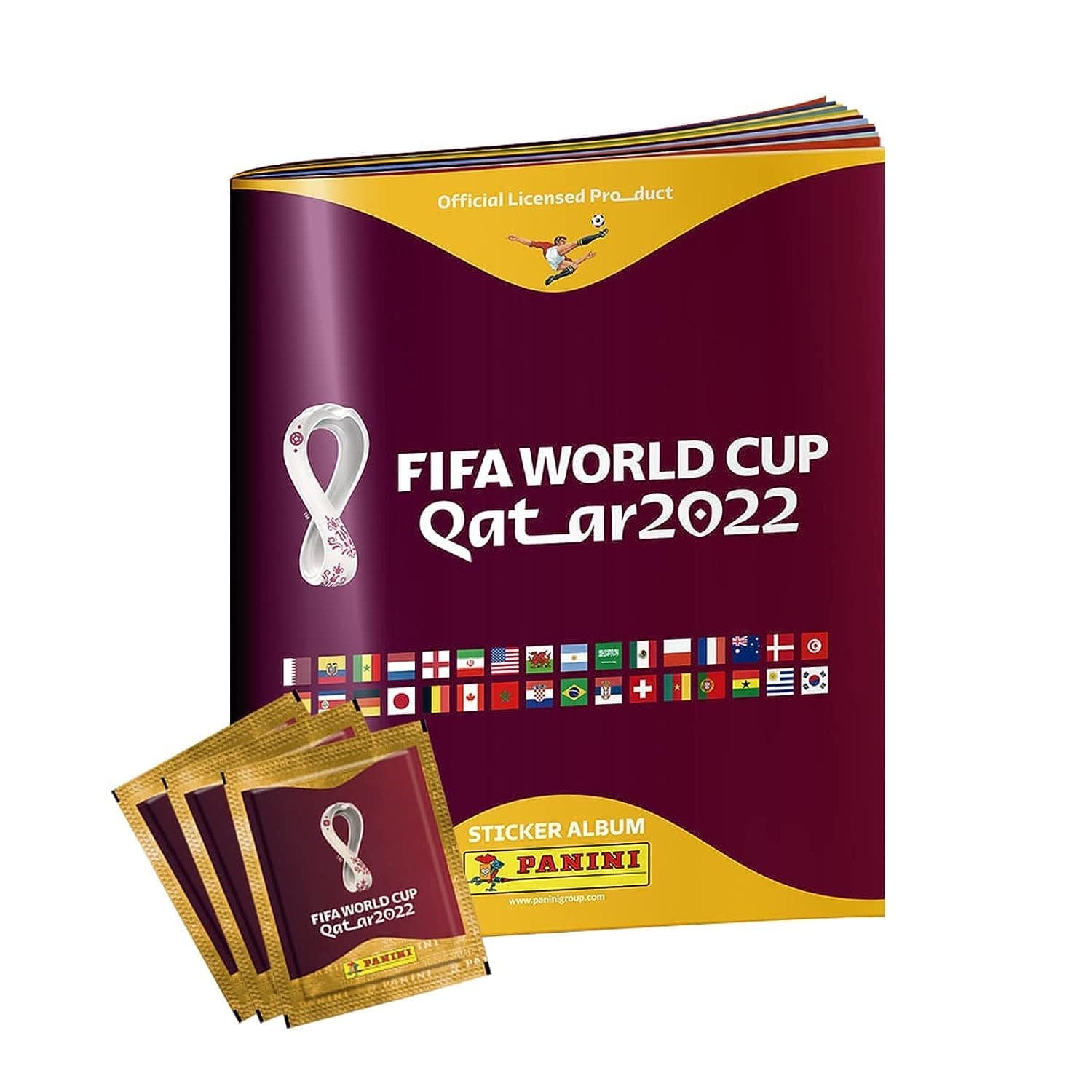 FIFA World Cup Qatar 2022 FI004286SP Panini - Road to Players Album with 3 Pack of Sticker Collection