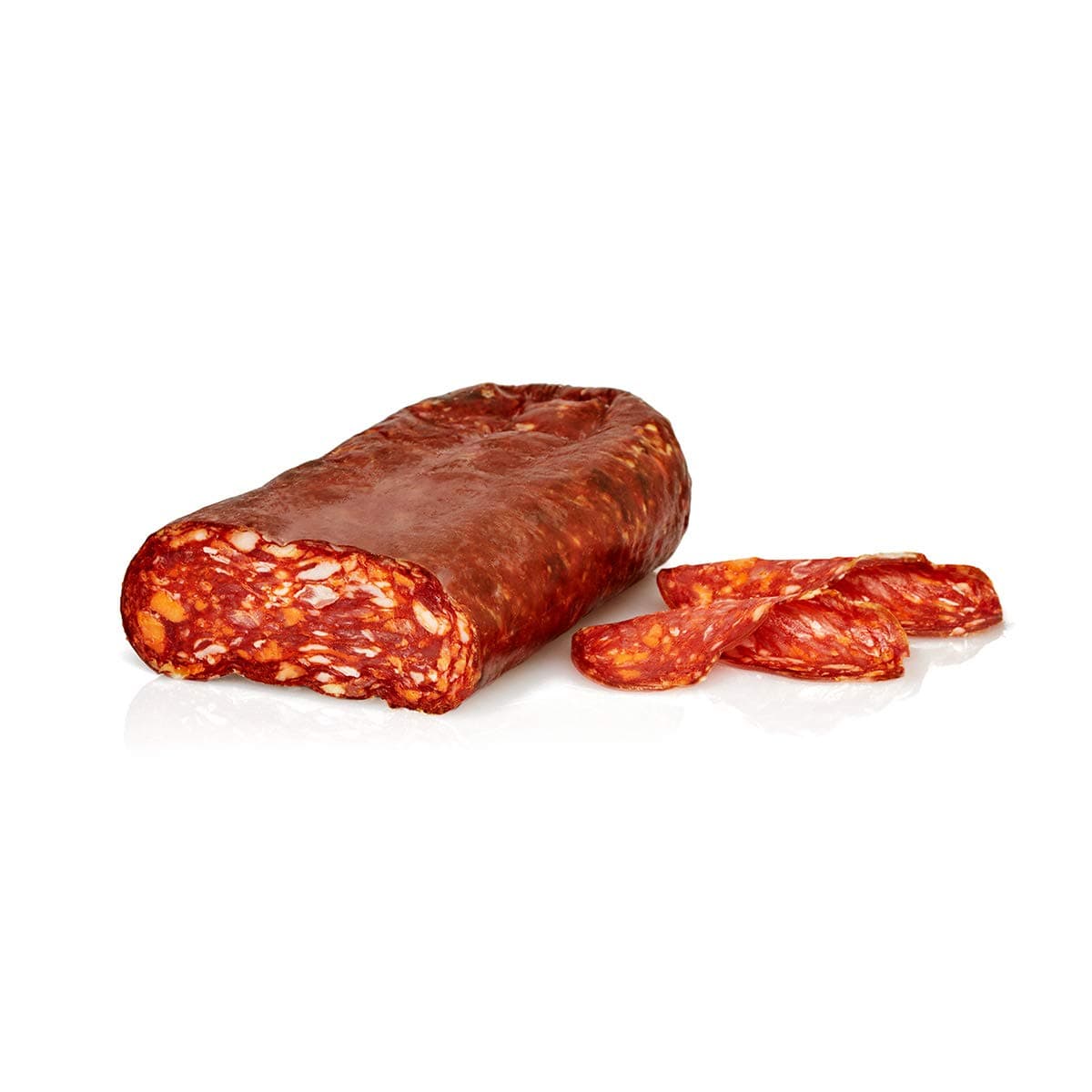 Spianata from Calabria, Typical Italian Spicy Salami with hot chili, whole, Salumi Pasini, 1.8 kg