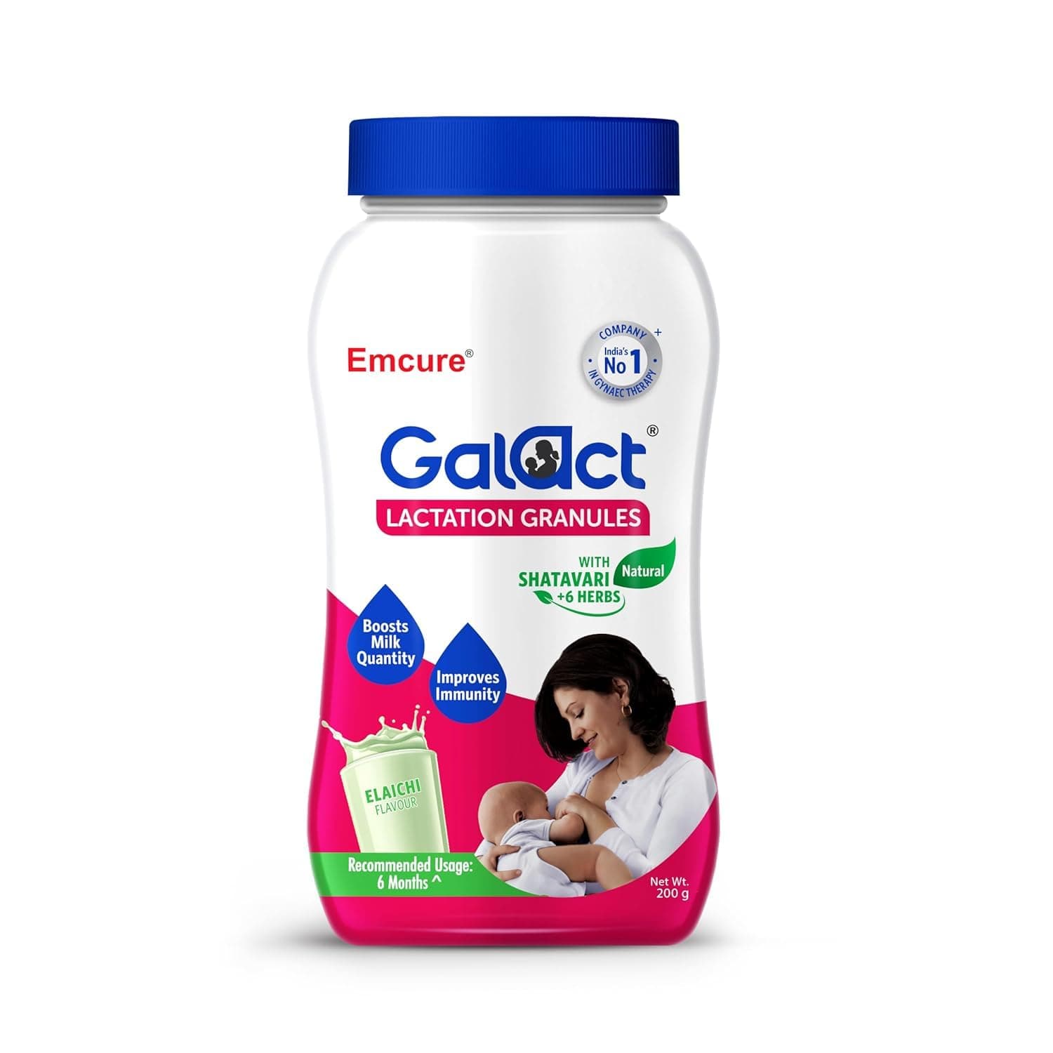 Emcure - Galact Granules- Breast Feeding Supplement – Elaichi Flavour – 400 g