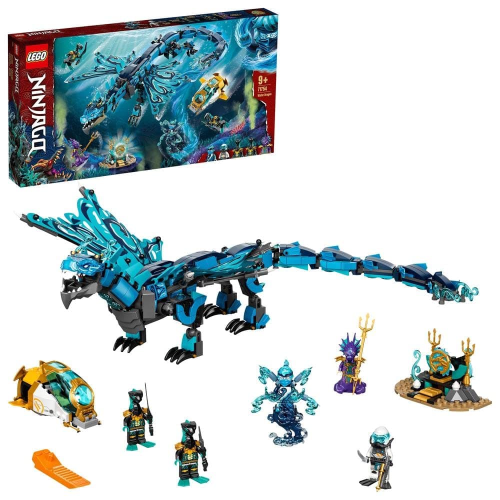 LEGO NINJAGO Water Dragon 71754 Building Blocks Toy Set; Toys for Boys, Girls, and Kids (737 Pieces)