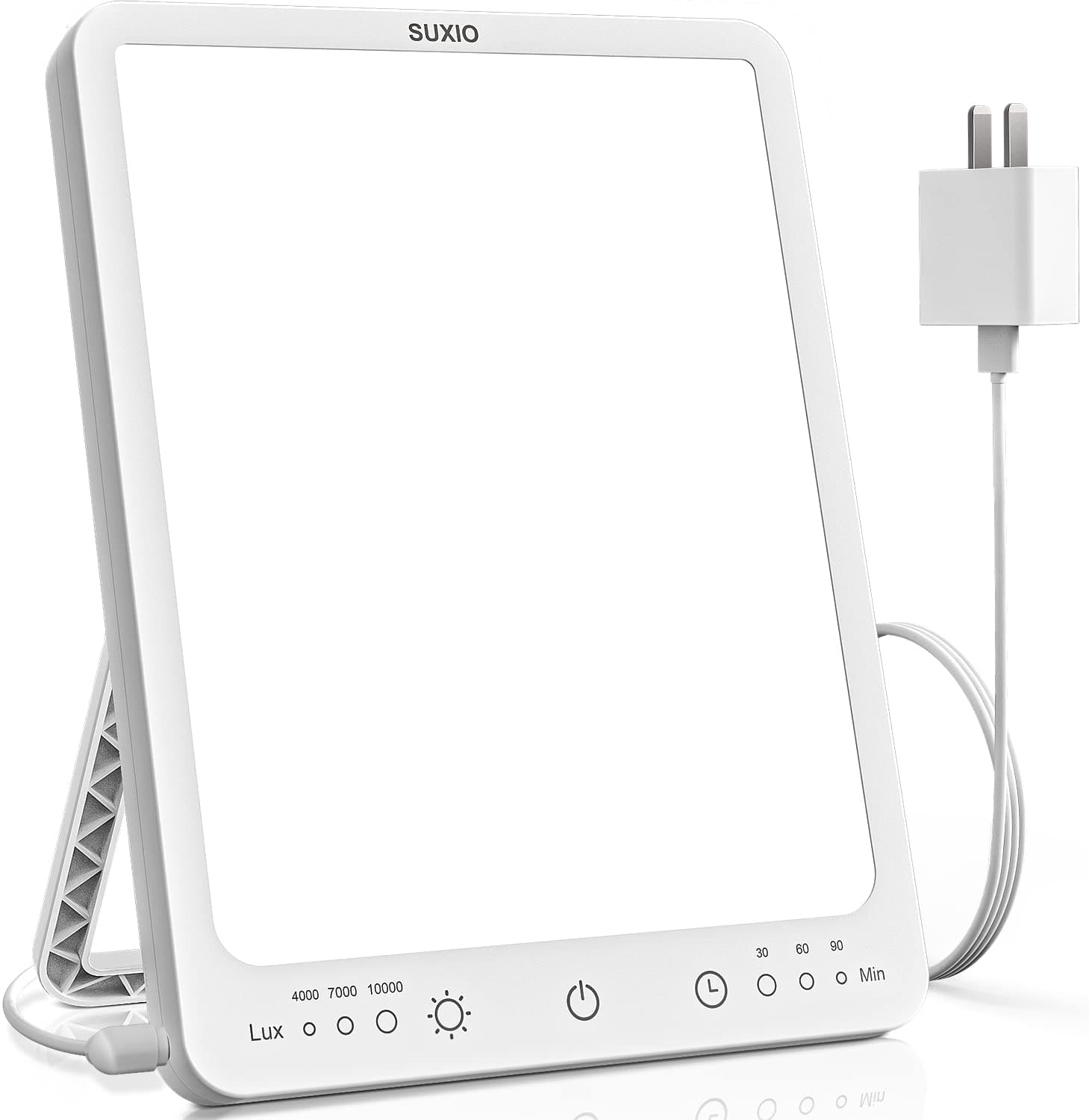 SUXIO Light Therapy Lamp - 10000 Lux Therapy Lights Lamp, 3 Timer & Mode Sunlight Lamp, Memory Function Daylight Lamp, Portable Light Box Therapy Use As Lift Mood, Happy Lamp for Home/Office/Travel