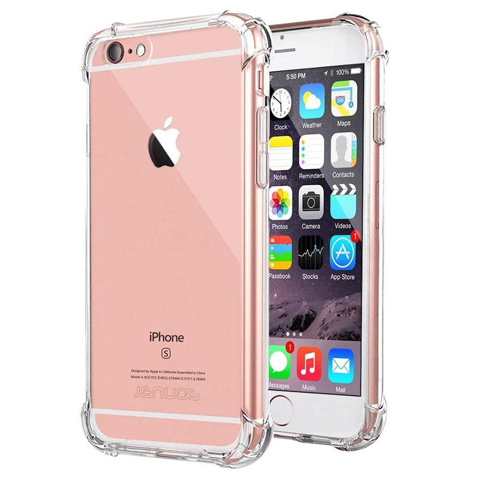 Jenuos iPhone 6 Plus/6S Plus 5.5" Clear Soft TPU Shockproof Case