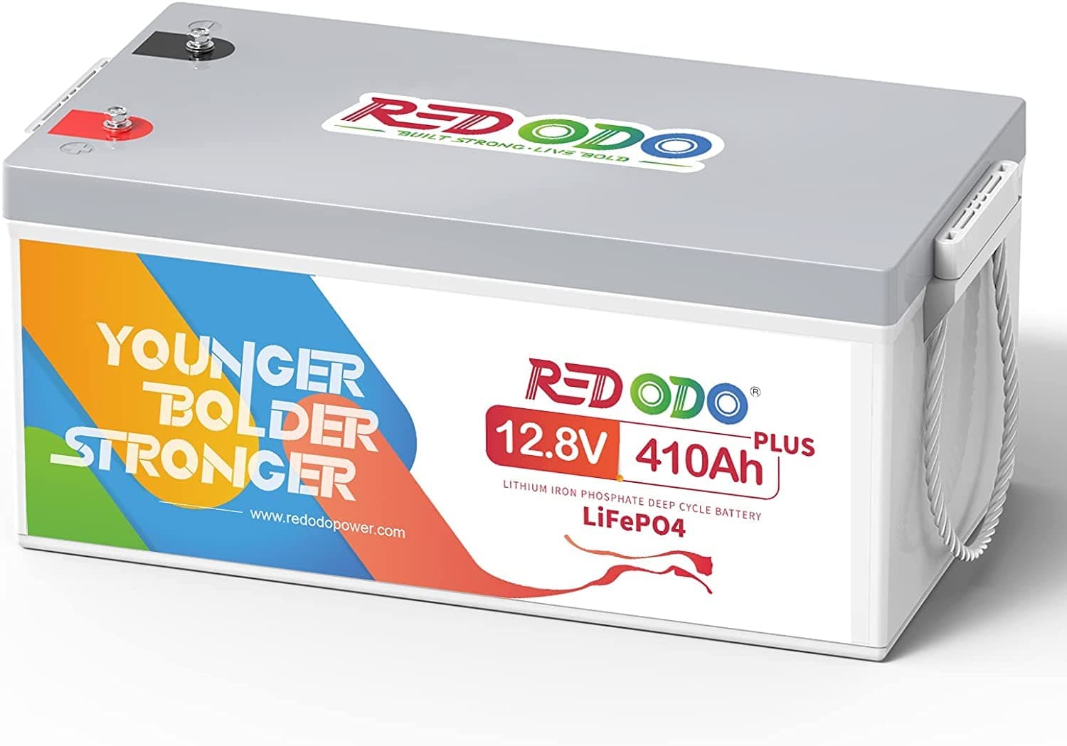 Redodo 12V 410Ah LiFePO4 Battery, 5248Wh Lithium Battery with 250A BMS, Max. 3200W Output Power, Grade A Battery Cell, 4000+Cycle Times, 10-Year Lifetime for RVs, Solar System, Marine